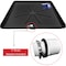 American Built Pro Washing Machine Pan, 30 in x 28 in, Durable HDPE Plastic, Black, Predrilled w Drain Hose Adapter WMSP-B1Drl - alternate 3